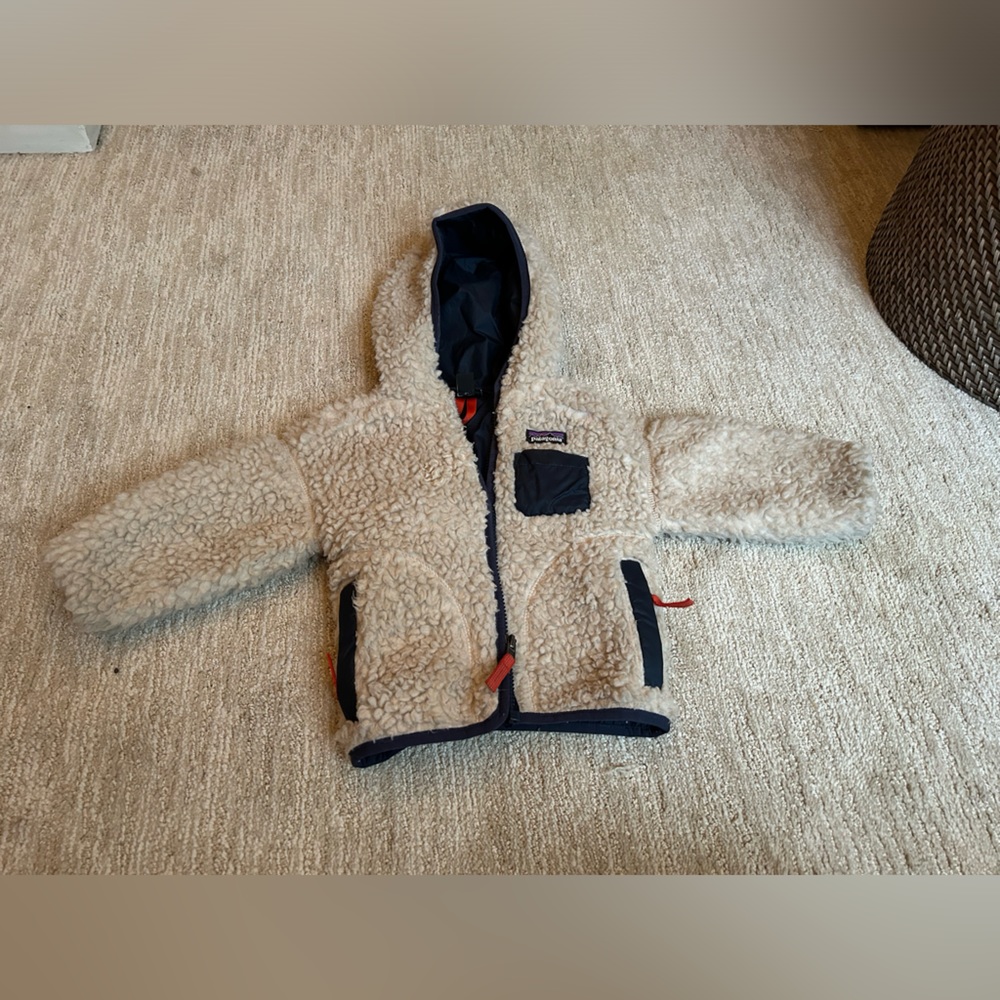 EUC Baby/Toddler Patagonia Fleece Jacket with Hood (12-18M)